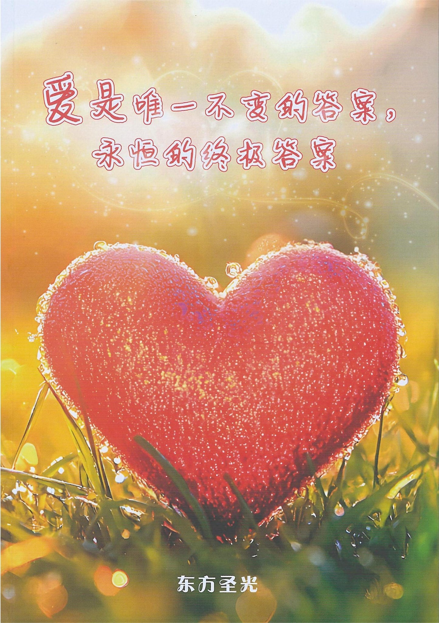 Book cover of 爱是唯一不变的答案，永恒的终极答案 by 东方圣光