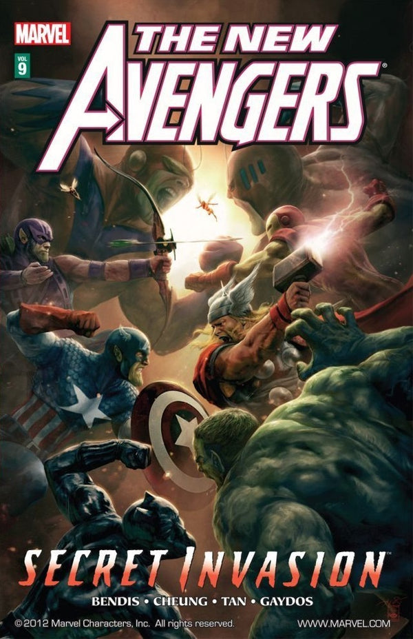Book cover of The New Avengers, Vol. 9: Secret Invasion, Book 2 by Brian Michael Bendis, Billy Tan (Illus.), Jim Cheung (Illus.)