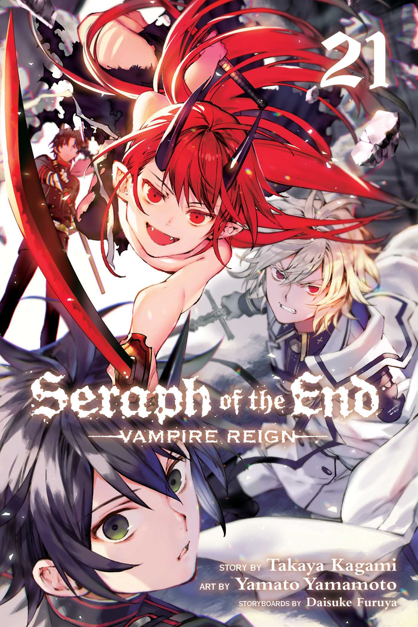 Book cover of Seraph Of The End: Vampire Reign, Vol. 21 by Takaya Kagami, Yamato Yamamoto (Illus.), Daisuke Furuya (Contrib.)
