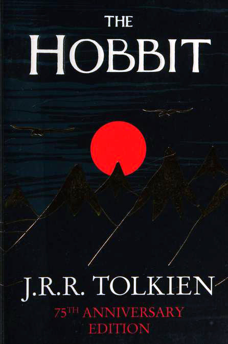 Book cover of The Hobbit by J.R.R. Tolkien