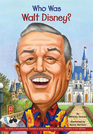 Book cover of Who Was Walt Disney? by Whitney Stewart, Nancy Harrison (Illus.)
