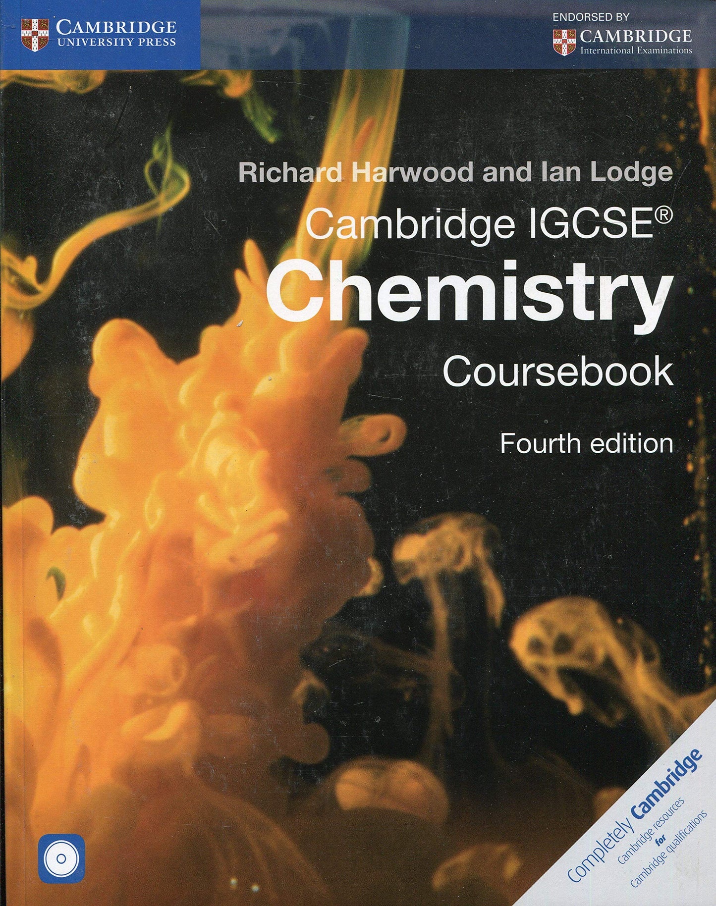 Book cover of Cambridge IGCSE® Chemistry Coursebook With CD-ROM by Richard Harwood, Ian Lodge