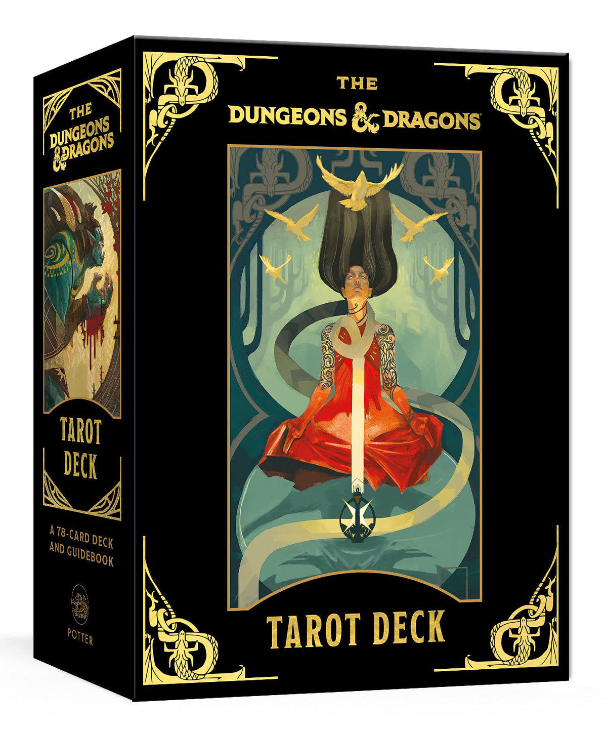 Book cover of The Dungeons & Dragons Tarot Deck by Fred Gissubel (Illus.), Wizards of the Coast