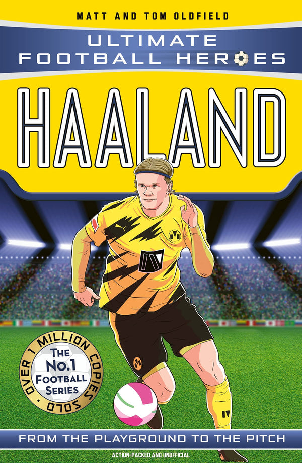 Book cover of Haaland by Ultimate Football Heroes