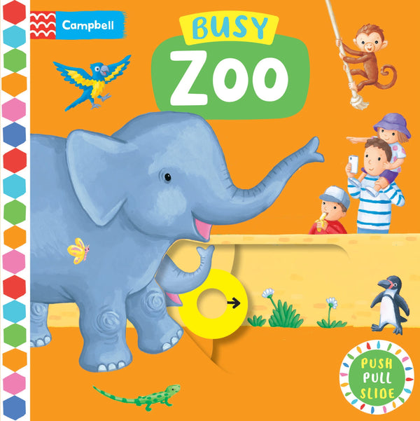 Book cover of Busy Zoo: A Push, Pull, Slide Book by Ruth Redford