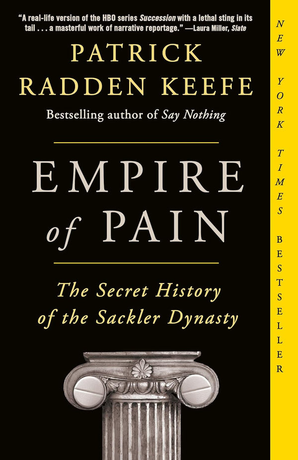 Book cover of Empire Of Pain: The Secret History Of The Sackler Dynasty by Patrick Radden Keefe
