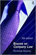 Book cover of Bourne On Company Law by Nicholas Bourne