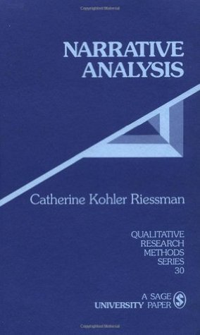 Book cover of Narrative Analysis by Catherine Kohler Riessman
