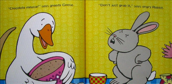 Book cover of Chocolate Mousse for Greedy Goose by Julia Donaldson
