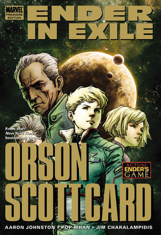 Book cover of Ender In Exile by Orson Scott Card (Series Creator), Aaron Johnston (Text), Pop Mhan (Illus.)