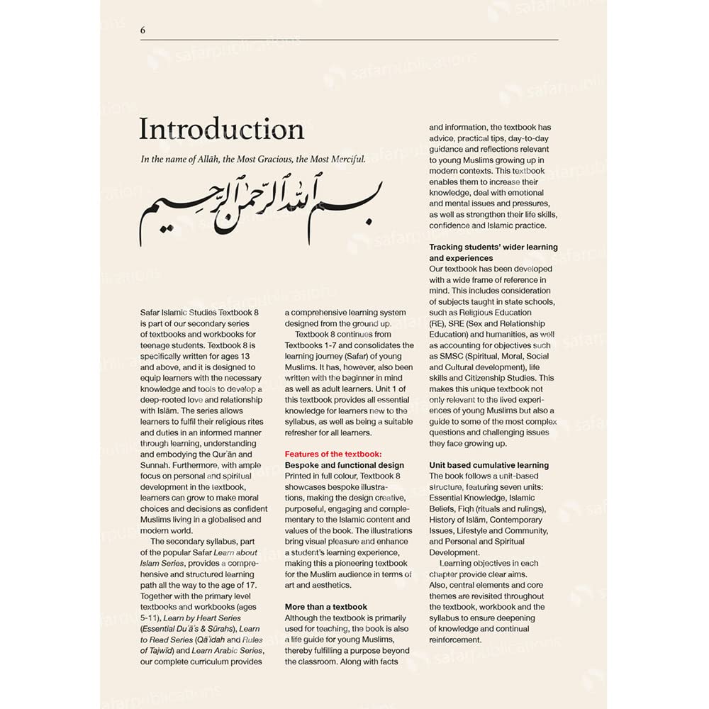 Book cover of Safar Islamic Studies: Textbook 8 – Learn About Islam Series by Hasan Ali