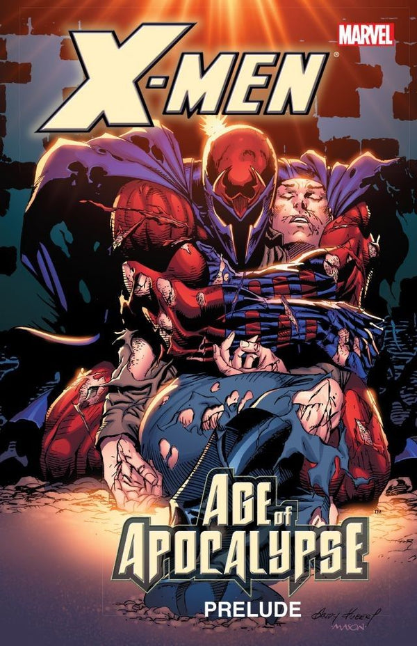 Book cover of X-Men: Prelude To Age Of Apocalypse by Scott Lobdell, Jeph Loeb, Fabian Nicieza, Mark Waid, Steve Epting (Illus.), Roger Cruz (Illus.), Andy Kubert (Illus.), John Francis Moore, Terry Dodson (Illus.), Jan Duursema (Illus.), Ron Garney (Illus.), Ian Churchill (Illus.), Todd Dezago